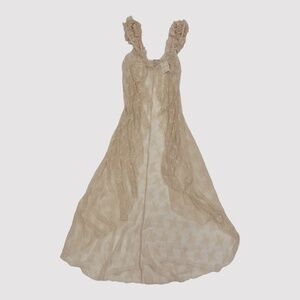 NWT Free People Intimates Lace Sleeveless Maxi Top, Cream, XS